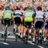 Frank Schleck (at the left) sprints to the finish line during the final rush of stage 2 at the Tour de France 2006